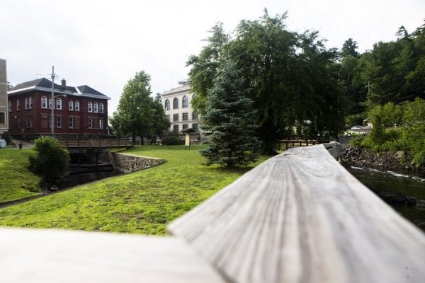 The Riverwalk area in the Village of Saranac Lake.  Photo by Benjamin Chambers Benjamin Chambers