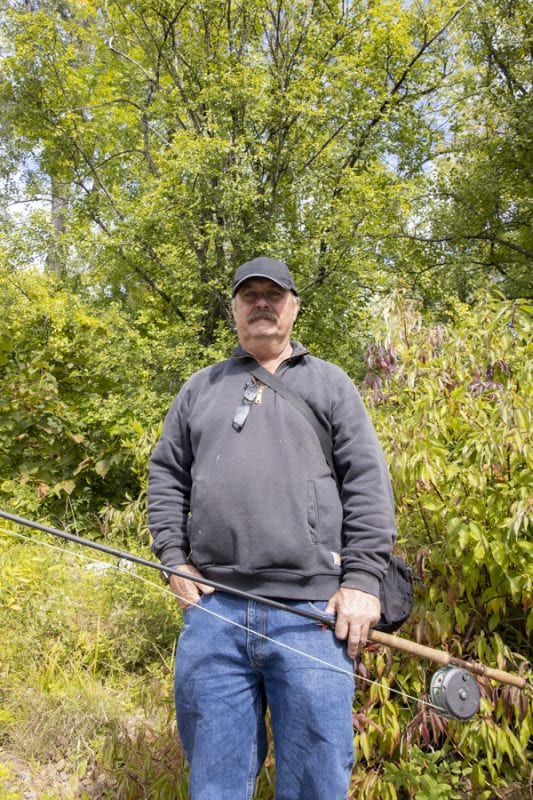 Scott O'Brien is a regular on the river during the fall salmon run. Photo by Mike Lynch
