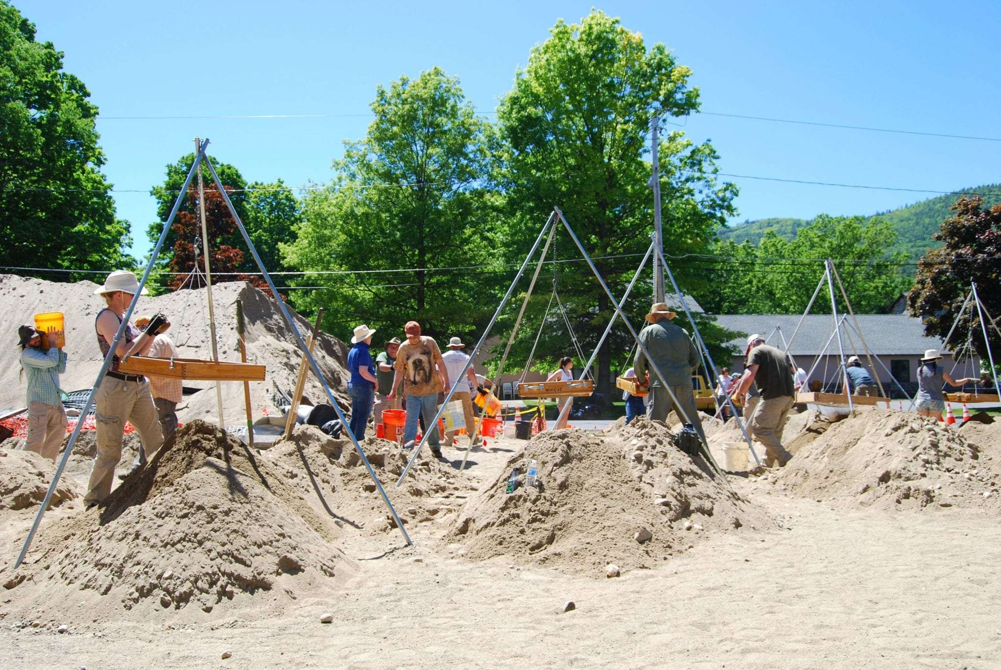 an archaeology dig site in lake george