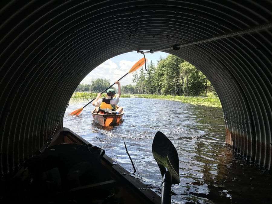 Essex Chain Lakes culvert passage.