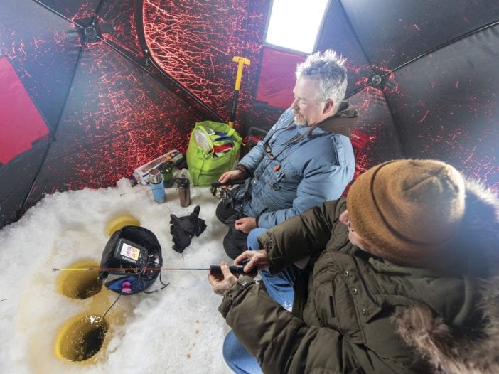 ice fishing shanty
