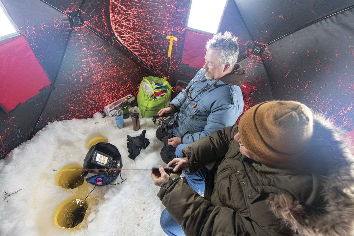 When winter goes big, ice fishermen go small