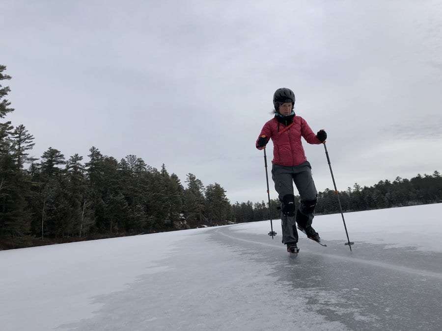 Skating on Little Green Pond.
