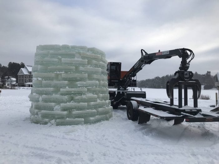 Making the Saranac Lake Ice castle