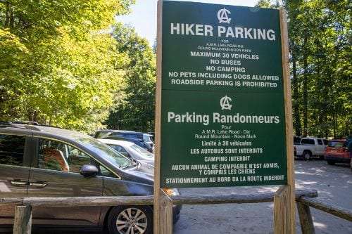 Hiker Parking sign