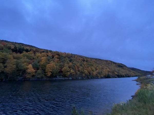 Water beat: Cascade lakes in the fall at dusk.
