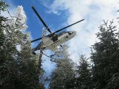 Rangers perform helicopter rescue for injured hiker on Blake Mountain