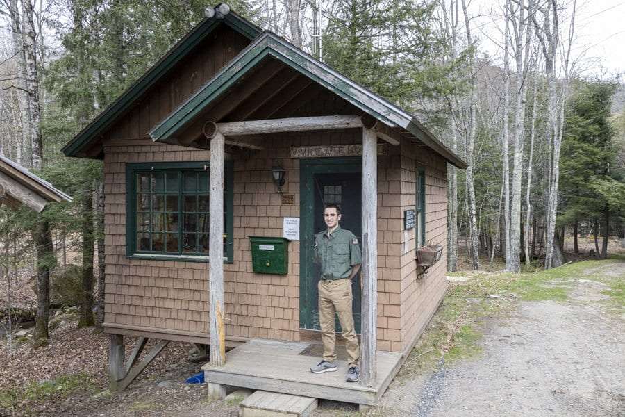 AMR hiker permit greeting station