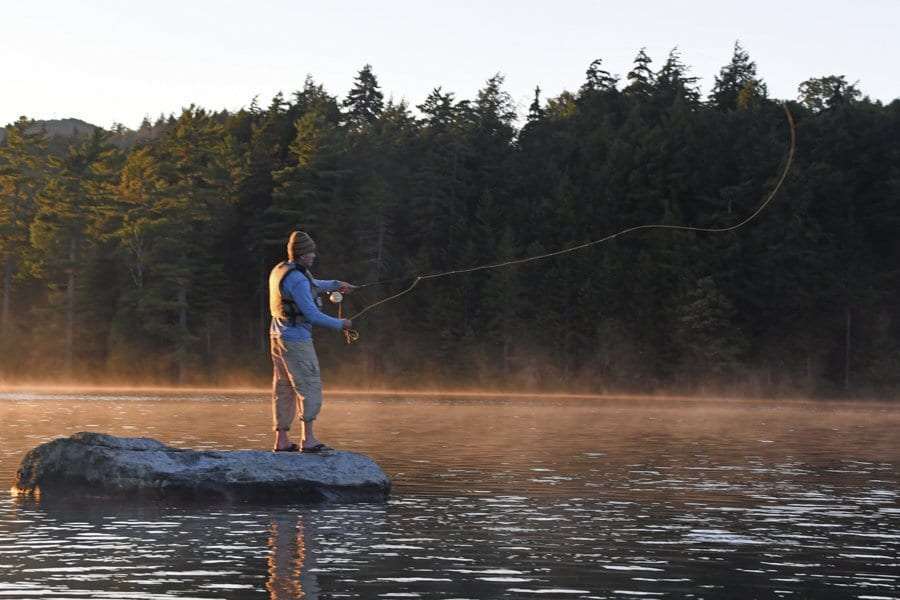 fishing at st regis pond