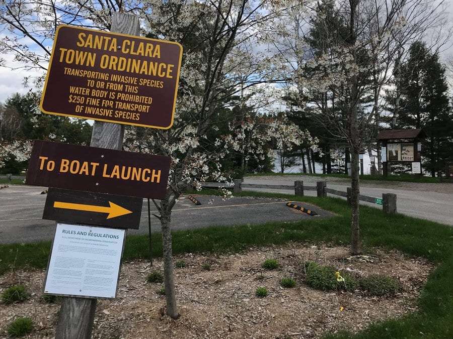 Santa Clara's boat launch on Upper Saranac Lake.