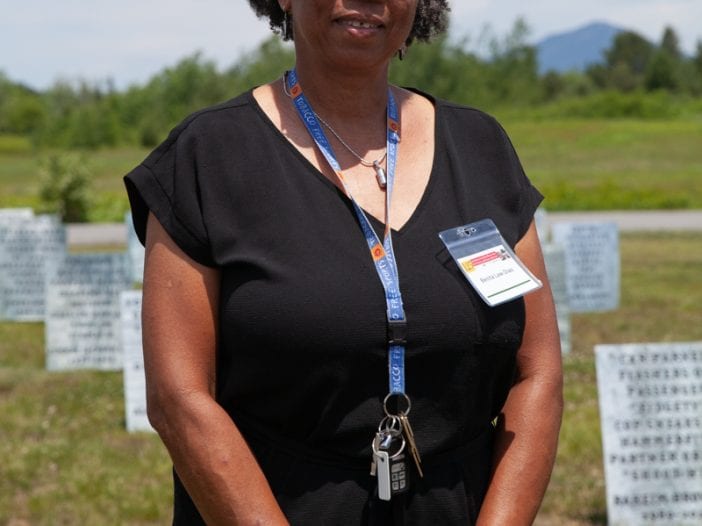 Benita Law-Diao at the Memorial Field for Black Lives.
