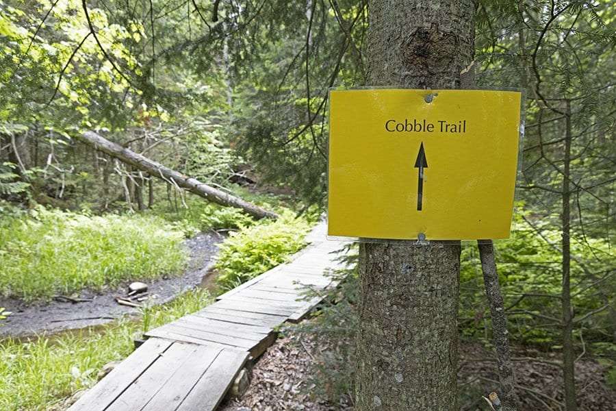 cobble hill trail sign
