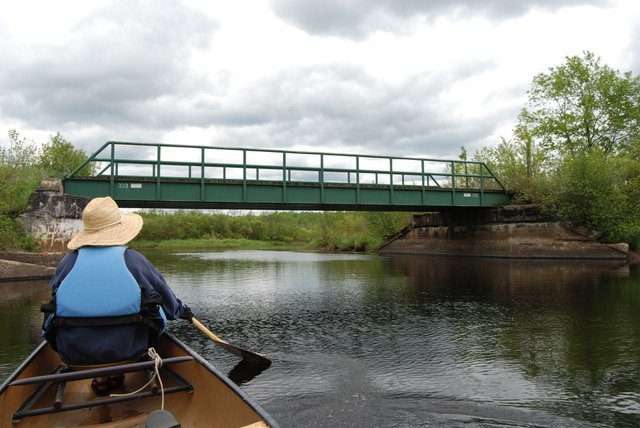 Bridge along New York and Ottawa railbed. 