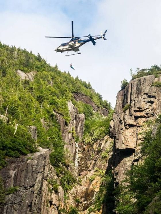 Helicopter rescue in Trap Dike