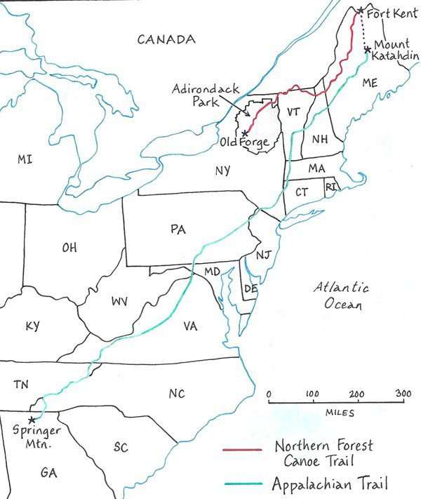 Northern Forest Canoe Trail map