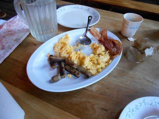 Breakfast at Johns Brook Lodge.