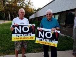 White Lake Quarry protesters