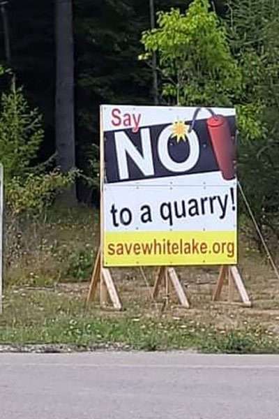 anti-quarry sign