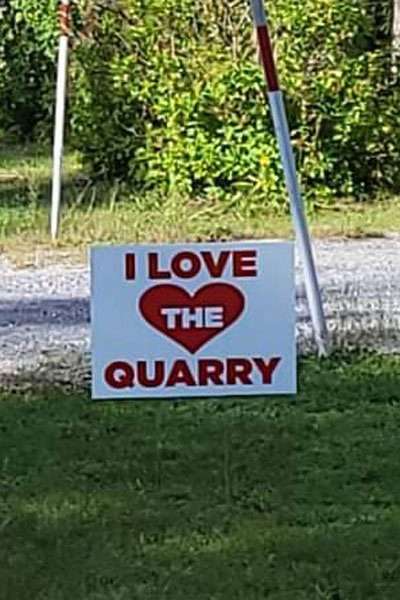 pro-quarry sign