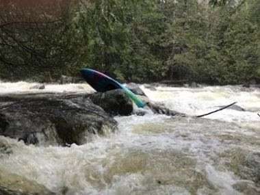 stranded kayak