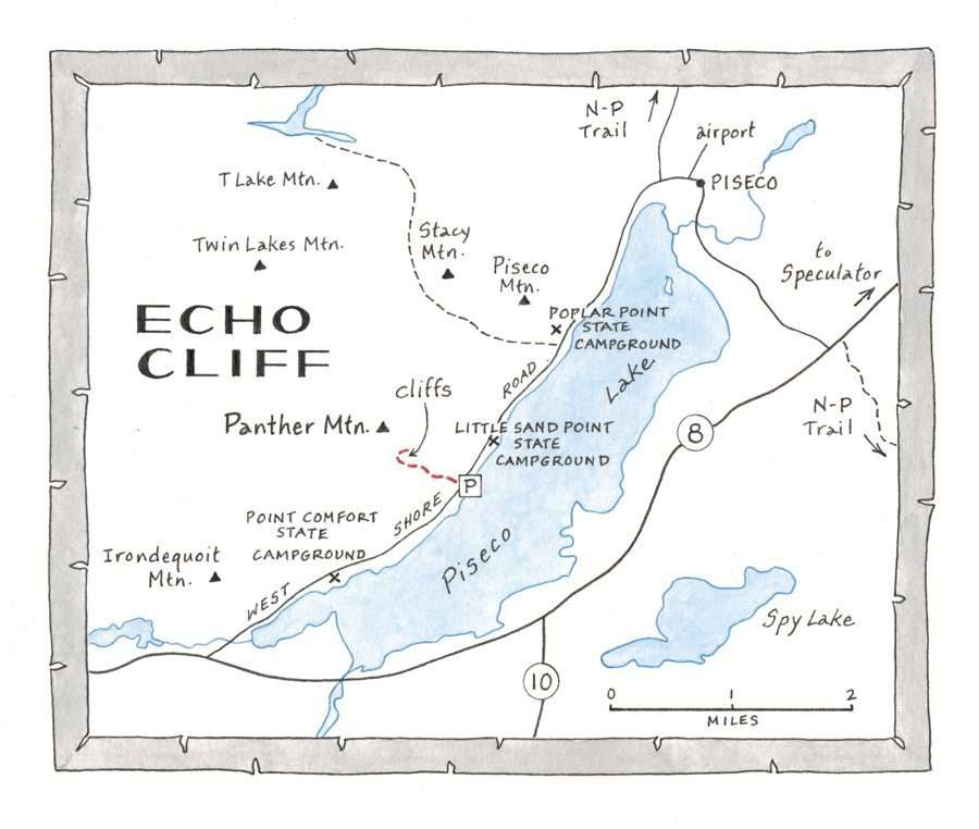 echo cliff map
