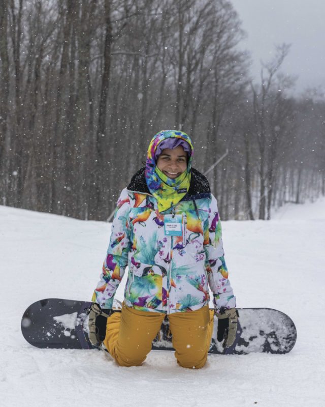 Klarisse Torriente and snowboarding