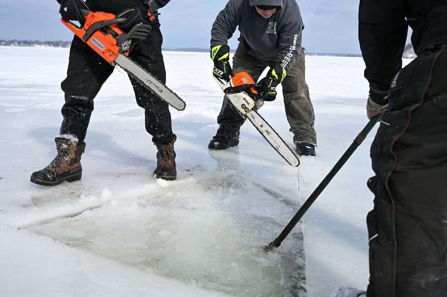 cutting ice