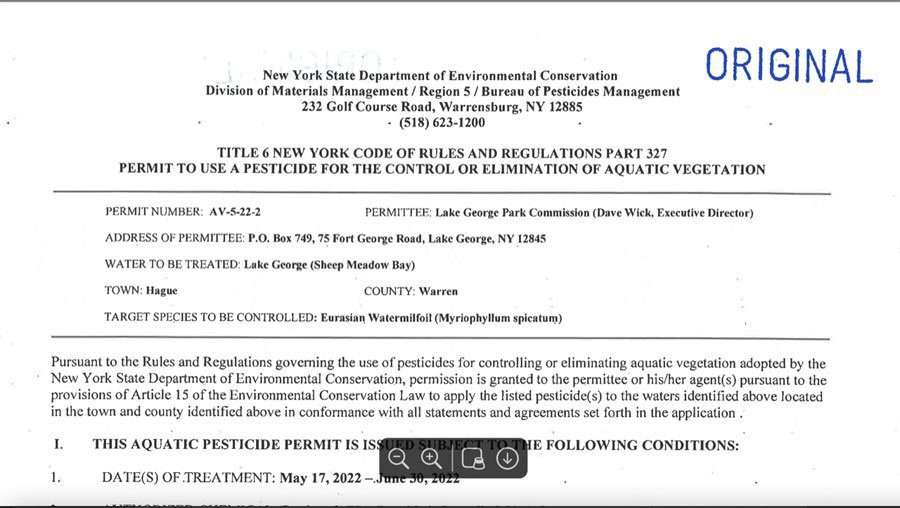 screen shot of herbicide application