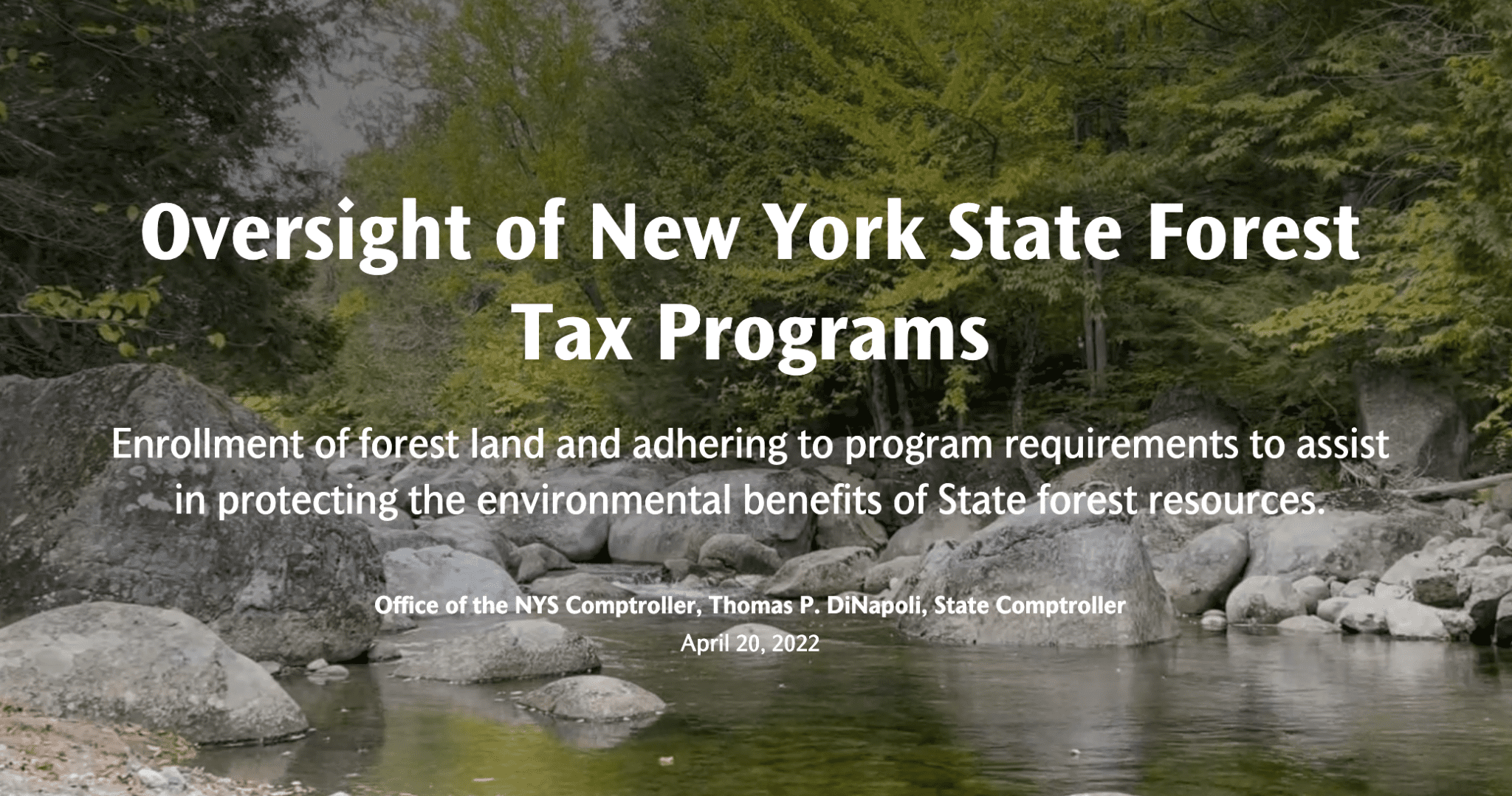 forest tax credit program audit