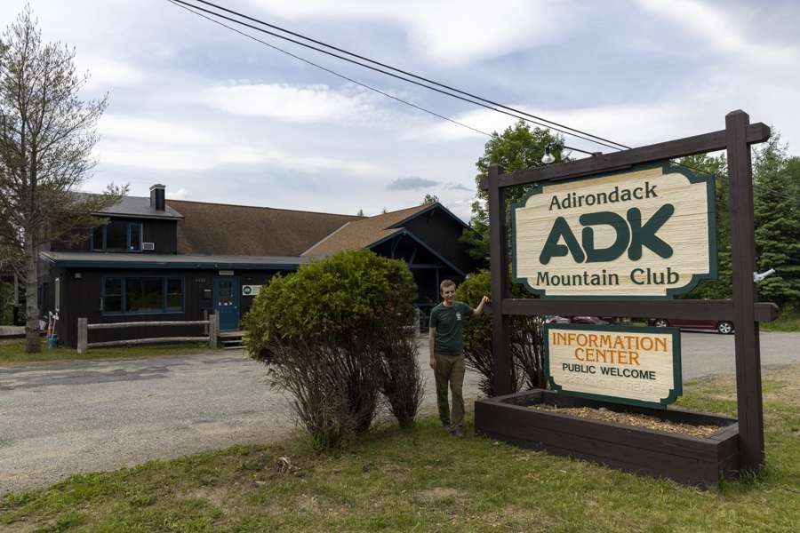 ADK welcome center sign