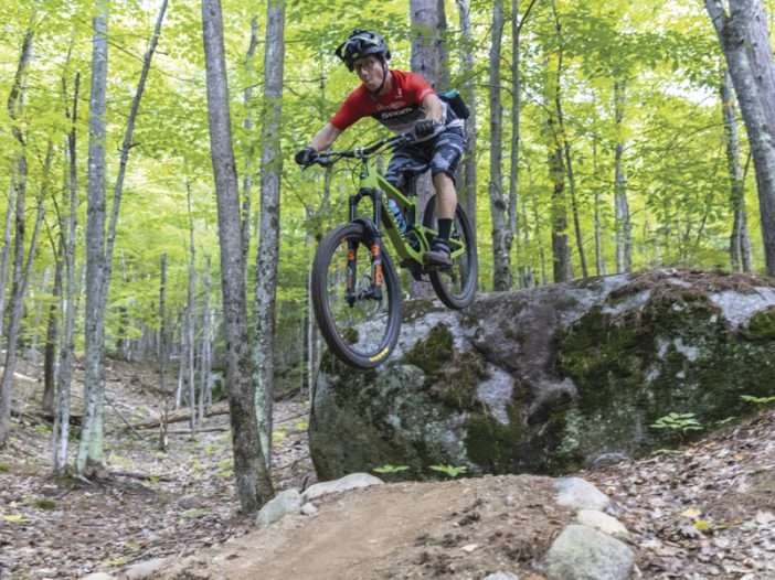 Mountain biker on Wilmington's Hardy Road trail