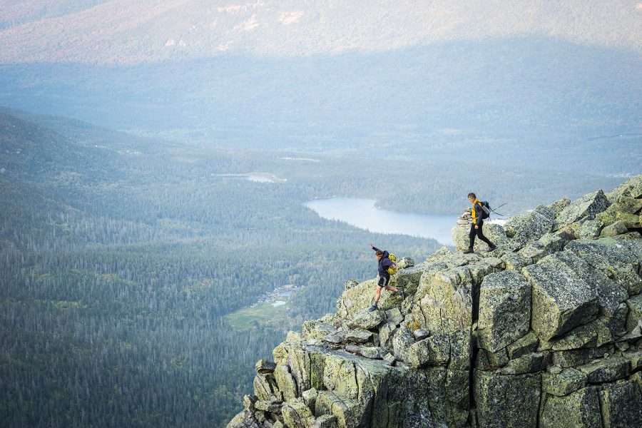 Maine’s Mount  Katahdin draws  hikers to Baxter  State Park.   photo by Brian Threlkeld