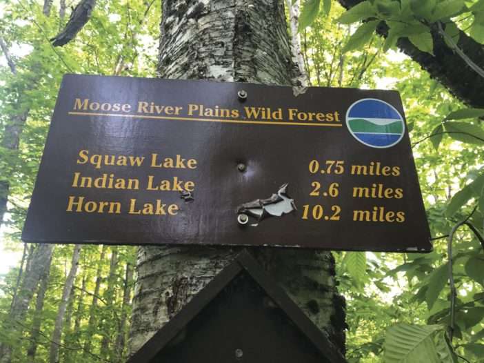 squaw lake sign