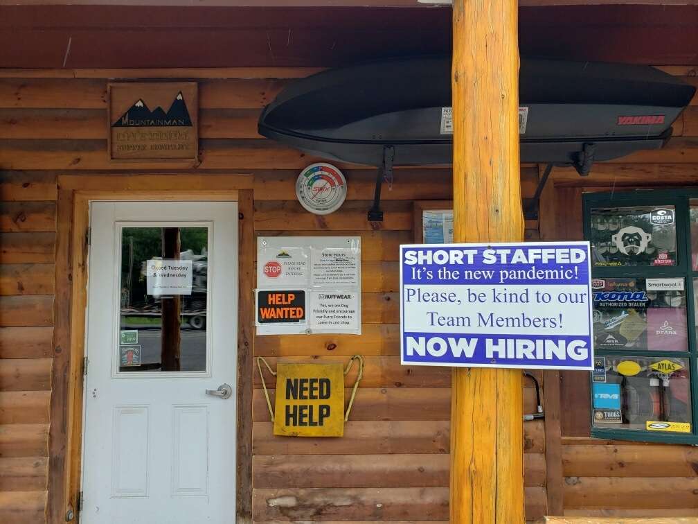mountainman help wanted sign