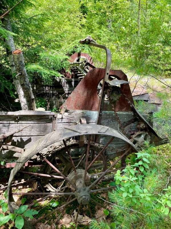 Old manure spreader from the long-ago agricultural days.