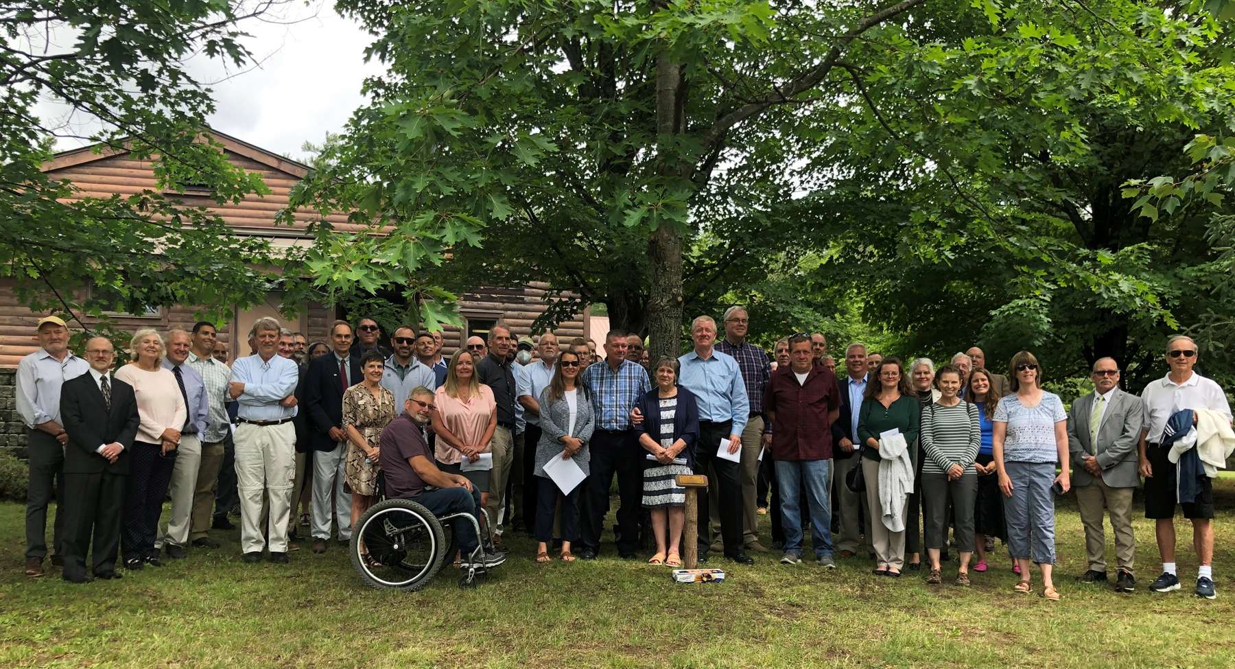 Fred Monroe tree ceremony