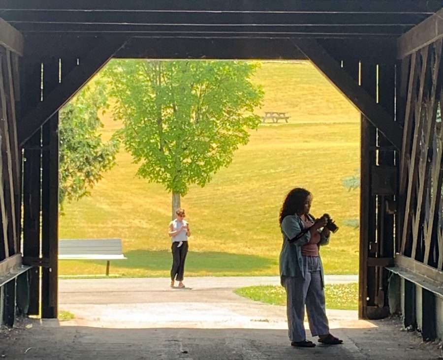 covered bridge in ticonderoga