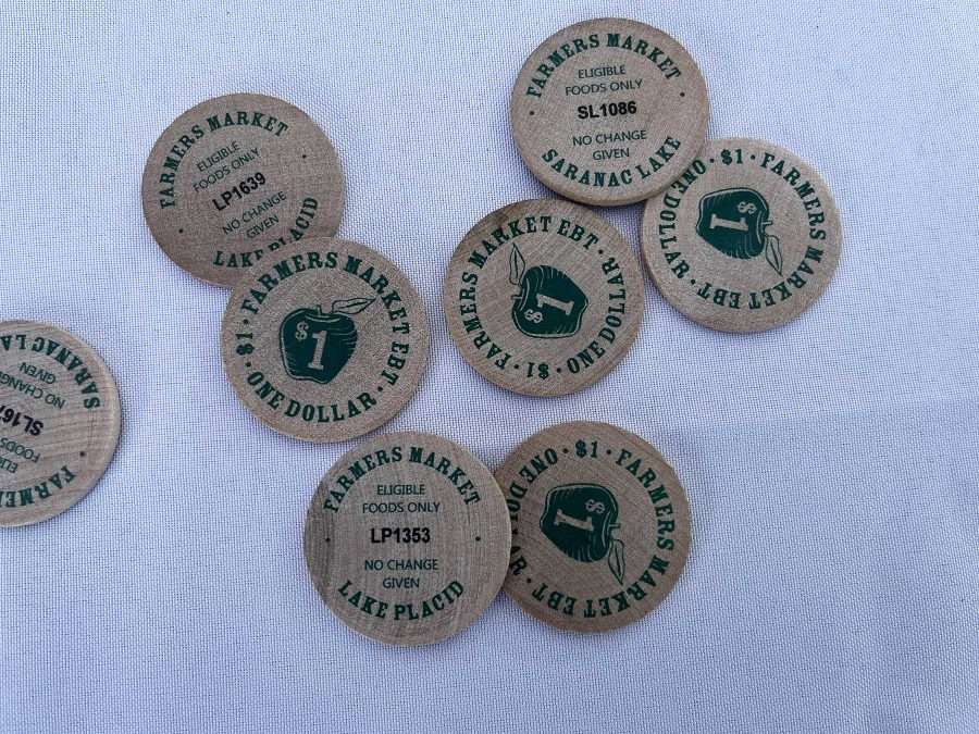 SNAP tokens at the saranac lake farmers market