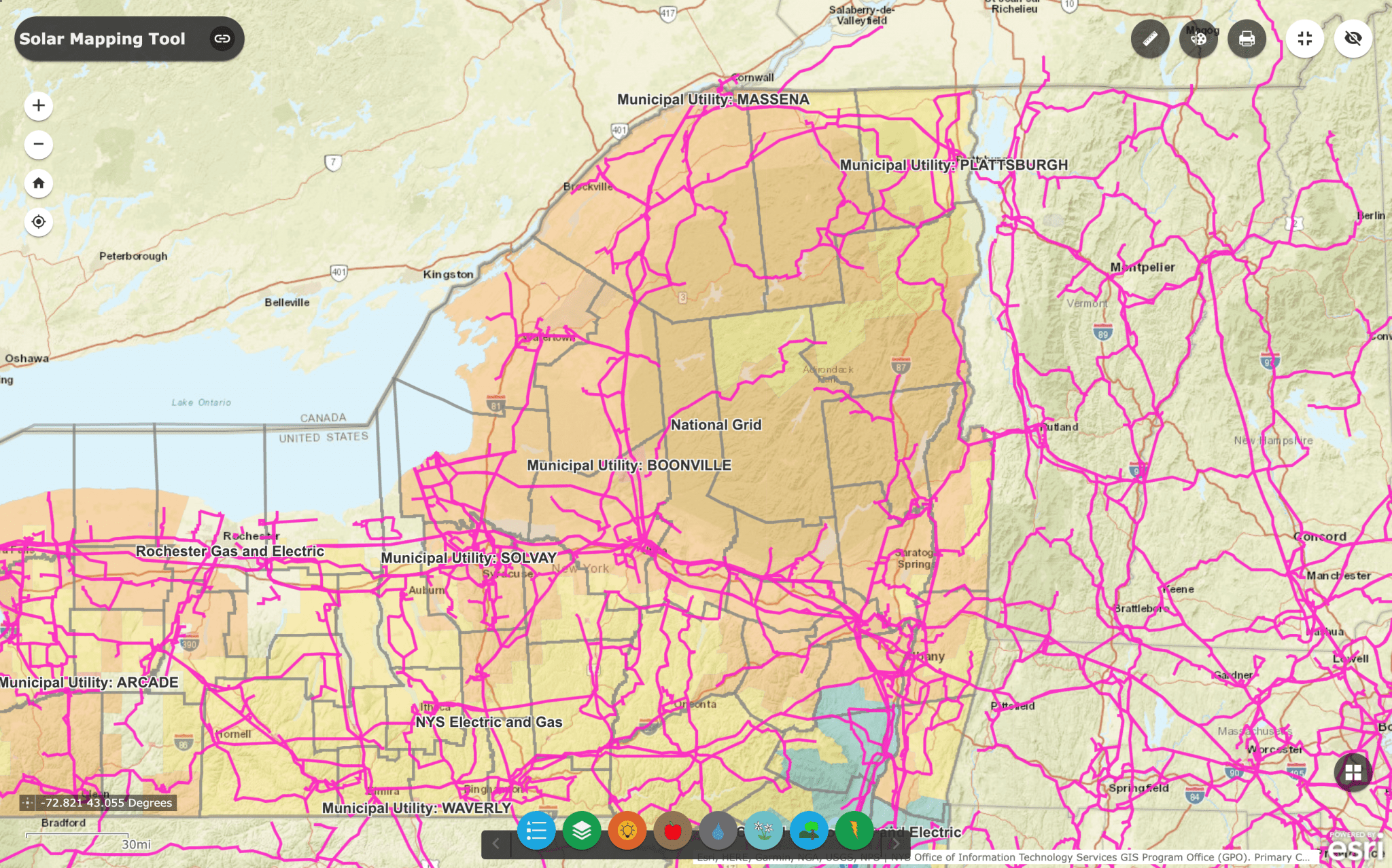 Scenic Hudson solar map