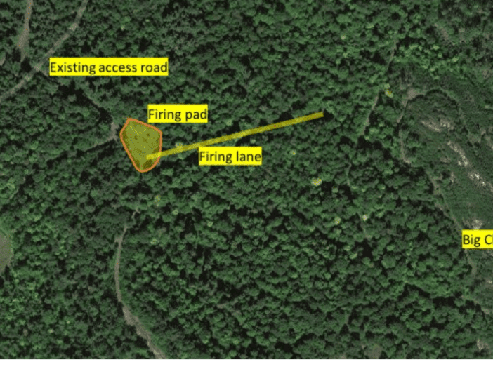 Lewis test range map
