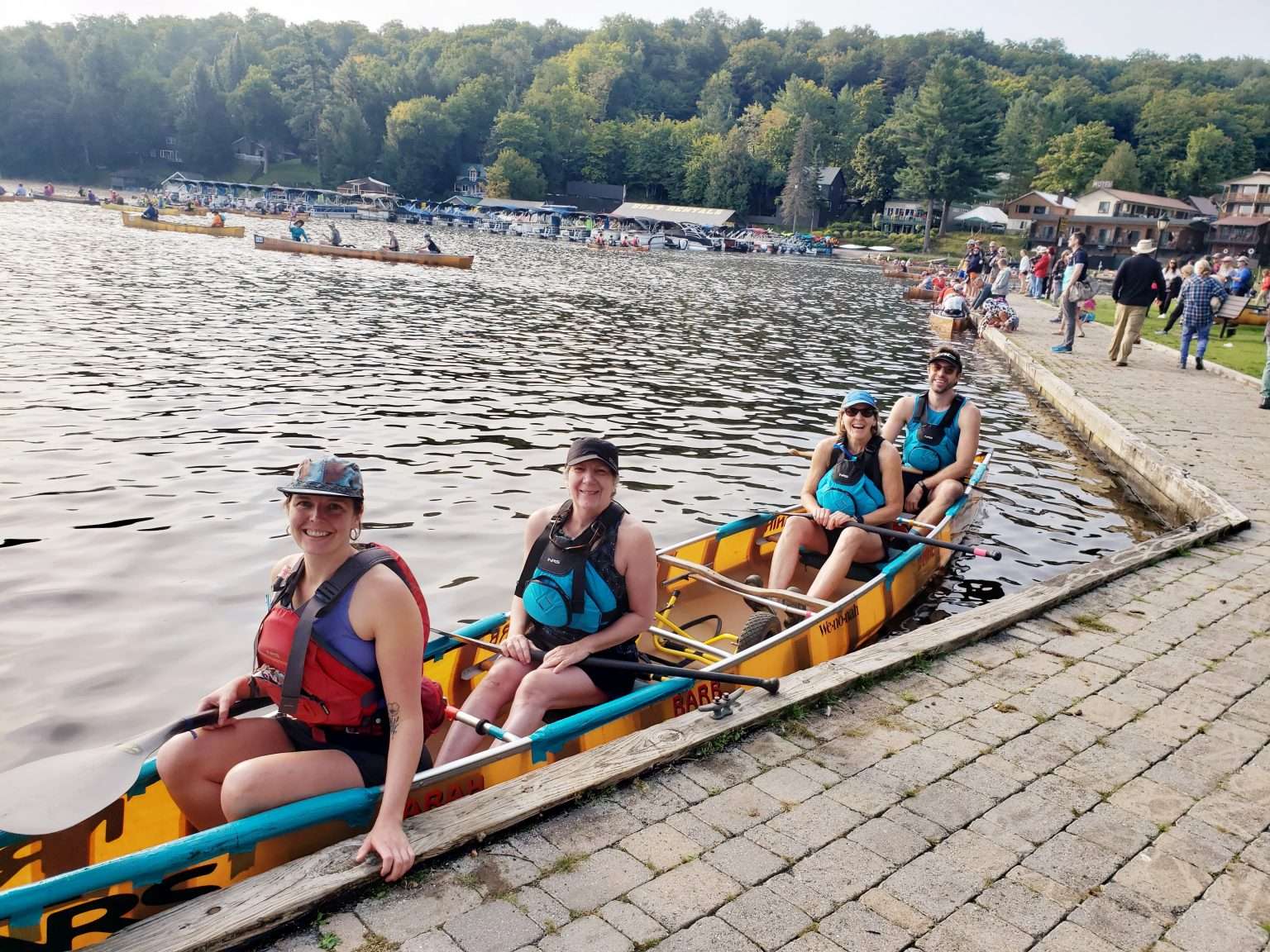 A misty start to this year's 90Miler canoe race