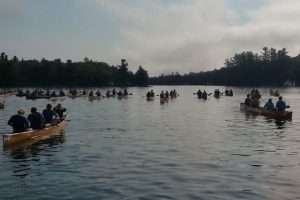 A misty start to this year’s 90-Miler canoe race