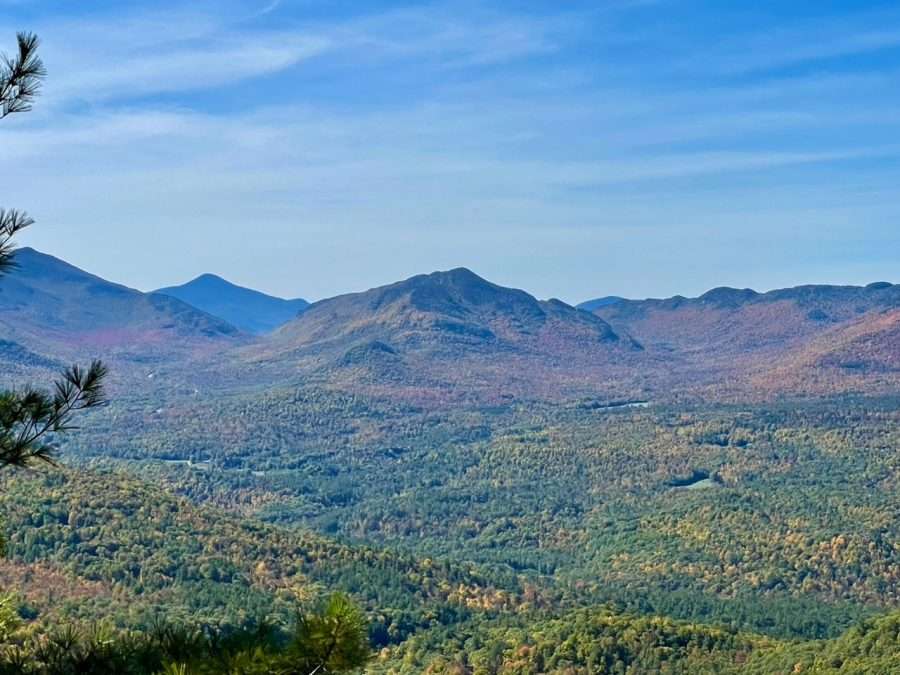 The view of pitchout from a lower ledge  on Mt. Clements.