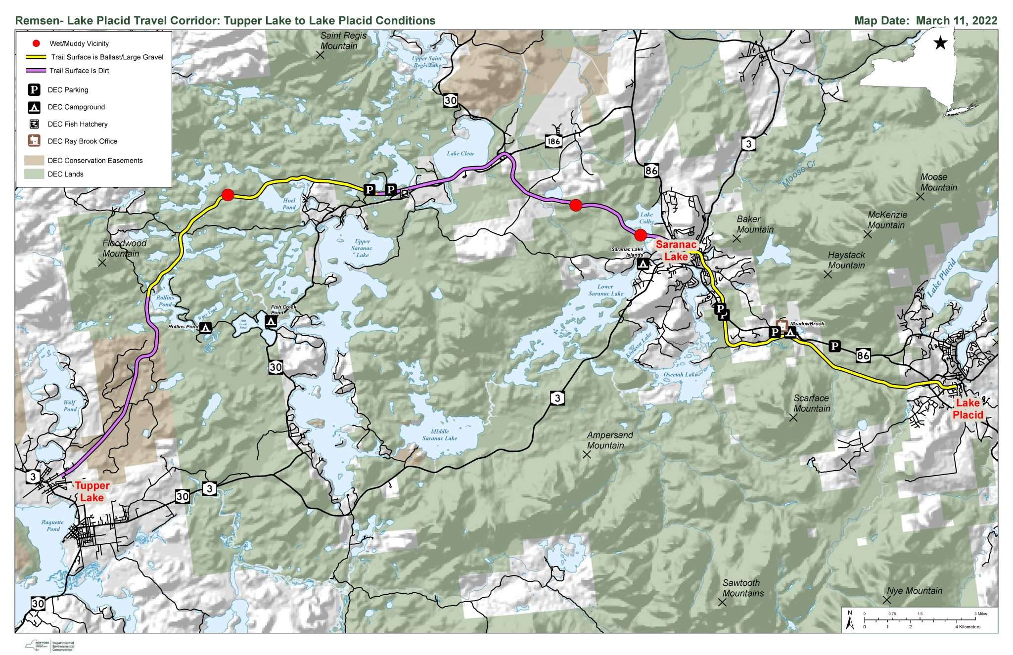 Adirondack Rail Trail map