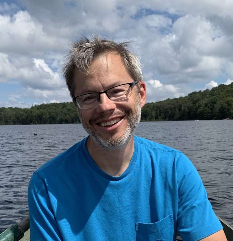 Cornell researcher Stephen Jane working in Adirondacks lakes