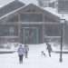 paul smiths college exterior shot on snowy day