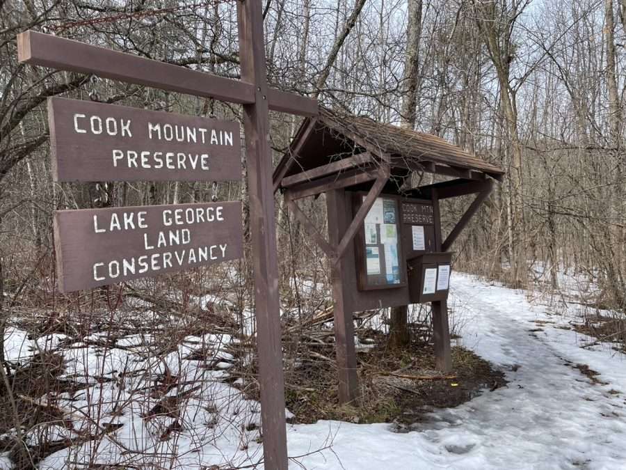 Cook Mountain preserve sign