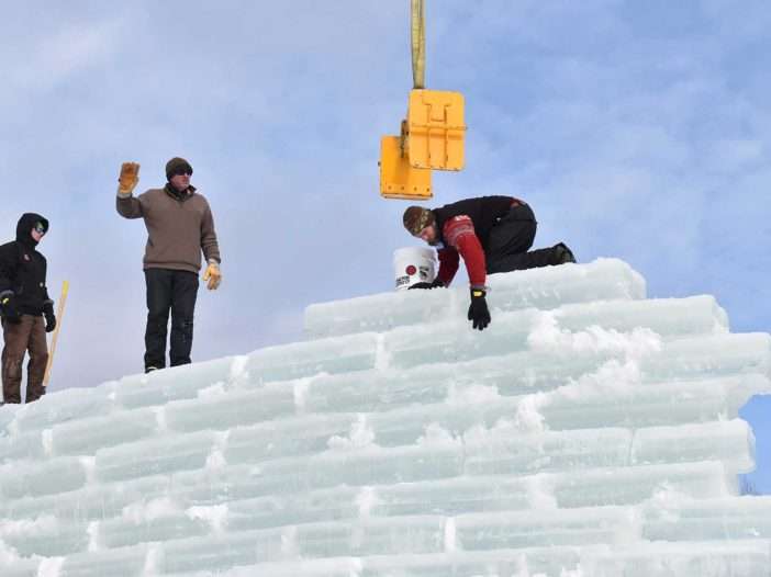Slushing the High Ice at the saranac lake ice palace