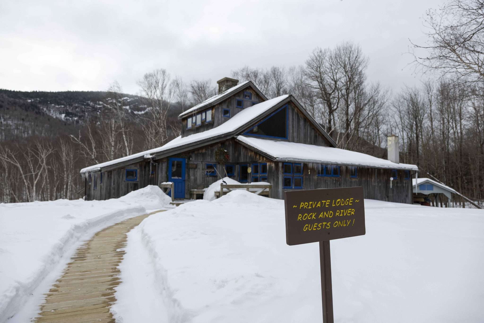 Sometimes skiers try to use the bathrooms in the lodges at the privately-owned Adirondack Rock and River. Photo by Mike Lynch