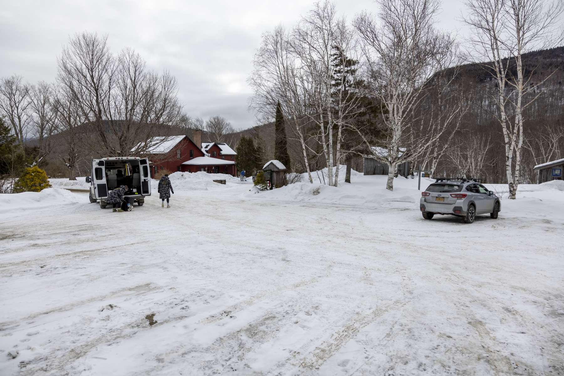 The parking lot at the end of Alstead Hill Road in Keene in the middle of the Adirondack Rock and River property. The lot is used by guests  of the lodge and guide service and backcountry users looking to access Old Mountain Road. Photo by Mike Lynch